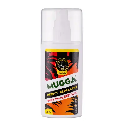 Mugga Insect Repellent, spray na komary tropikalne, DEET 50%, 75 ml
